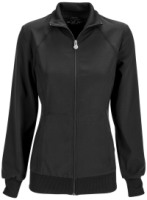 Womens Infinity Zip Front Warm-Up Jacket - Black 